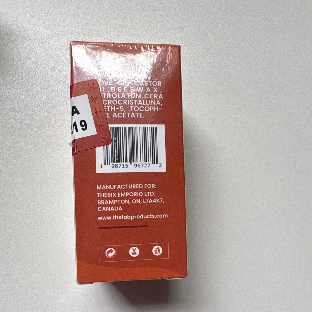 THE FAB Hair Wax Stick 2.6 fl oz Anti-Frizz Frizz Free Olive & Castor Oil